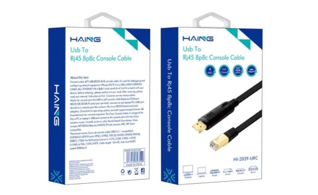HAING HI-2039-URC USB To Rj45 8p8c Console Cable 1.8M