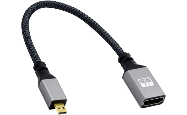HAING HI-2068-MHFC Micro HDMI Male to HDMI Female Adapter 15cm