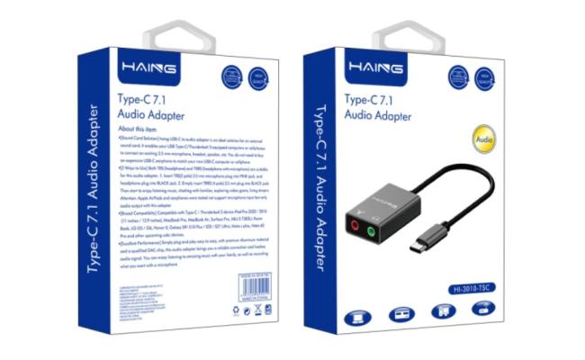 HAING HI-3010-TSC Type-C 7.1 Audio Adapter
