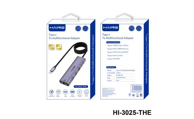 HAING HI-3025-THE Type-C To Multifunctional Adapter