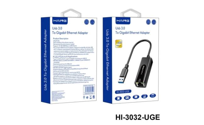 HAING HI-3032-UGE USB 3.0 To Gigabit Ethernet Adapter