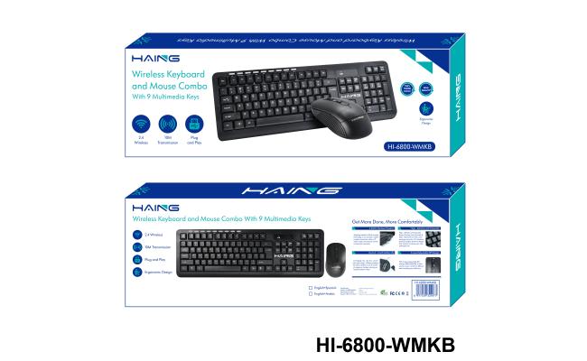 HAING HI-6800-WMKB 2.4G Wireless Keyboard & Mouse Combo