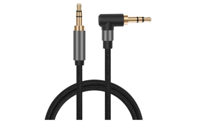 HAING HI-AU15 3.5mm 90 degree Audio Cable Braided 1.5M