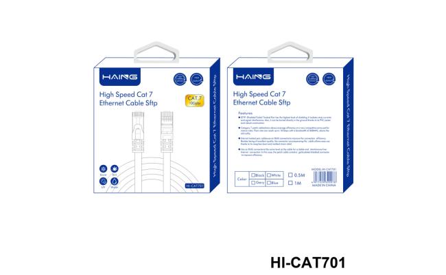HAING HI-CAT701-50CM 10 Gbps High Speed SFTP CAT7 Ethernet Cable 0.5M