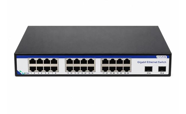 HAING HI-ESW-24PM-G 24 Port 10/100/1000 Unmanaged Ethernet Switch