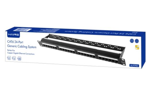 HAING HI-PTP02 CAT6 24 Port Loaded Punch Down Patch Panel