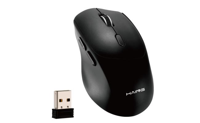 HAING HI-T17 Optical USB Computer 2.4G Wireless Mouse With Type-c Adapter