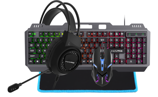 HAING HI402-KMM 4 in 1 Wired Gaming kit Combo