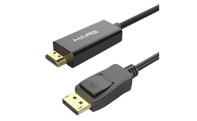 HAING High Quality Display Port to HDMI Cable - 1.8M