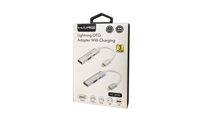 Haing Lightning OTG Adapter with Charging Converter