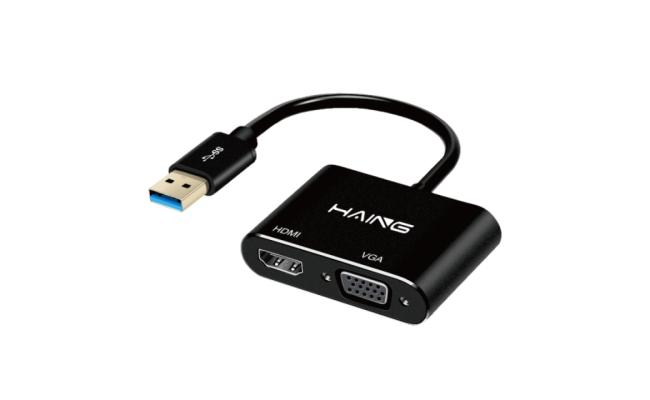 HAING USB 3.0 to HDMI VGA Adapter Converter