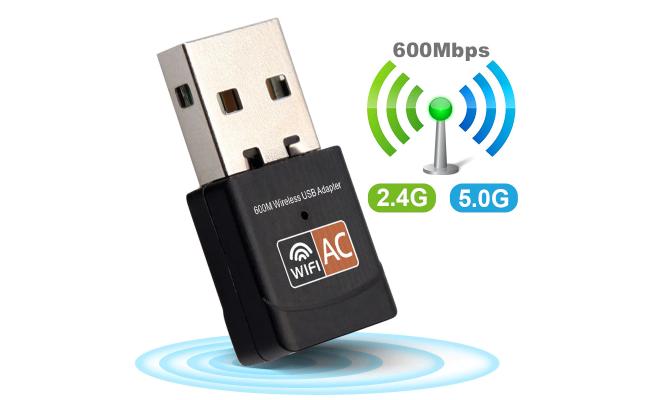 HAING USB Wifi Adapter 600Mbps Dual Band