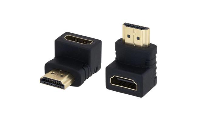 HDMI L-Shape Male to Female Connector Adapter