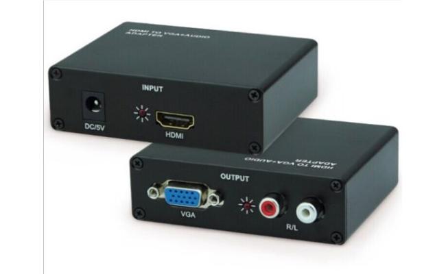 HDMI to VGA+R/L Adapter