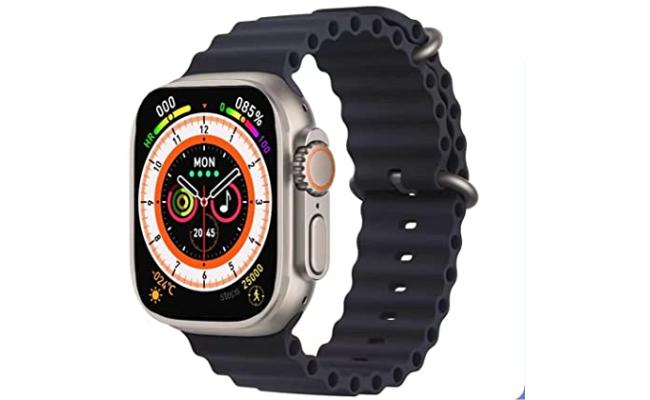 Hiwatch T800 Ultra 1.9inch Full Touch Display Magnetic Charging Smart Watch -Black