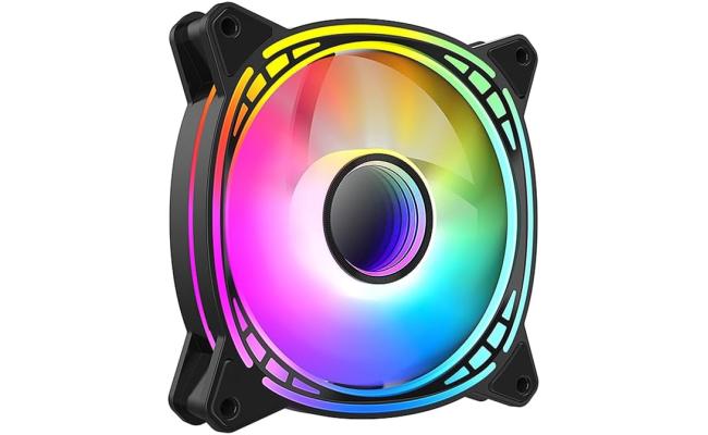 Huntkey GX120 ARGB Arctic Circle PC Gaming Fan 120mm 1200RPM -Black