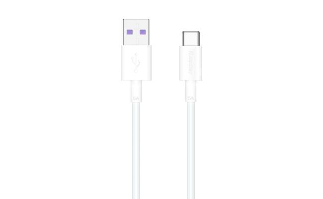 Huntkey HKAC501201 USB to Type-C Cable 1.2M 5A -White