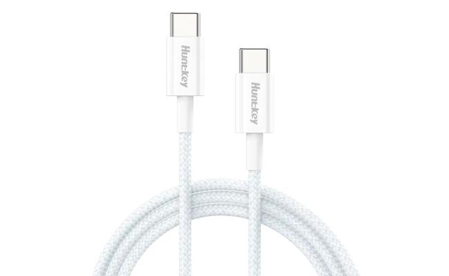Huntkey HKCCC301204 60W 3A USB-C to USB-C Braided Cable 1.2M