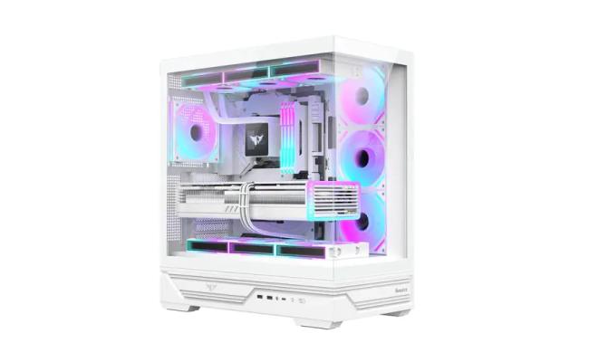 Huntkey MVP Destiny 4 ARGB Fans Empty Gaming PC Case -White