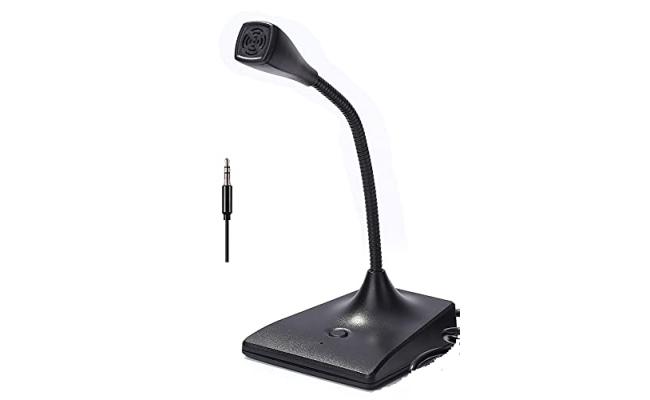 HY-301 3.5mm Stereo Plug Flexible Professional Condenser Multimedia Microphone