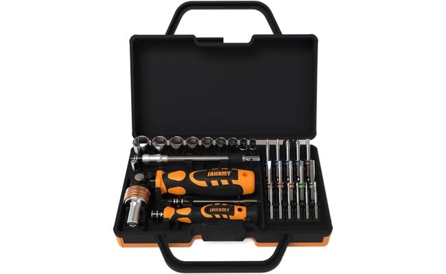JAKEMY JM-6123 31 pcs Professional Watch Repair Hardware Kit Wrench All Purpose Tool Box