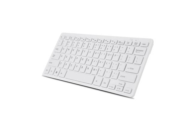 K-1000 Mini Thin Chocolate Wireless Keyboard -White