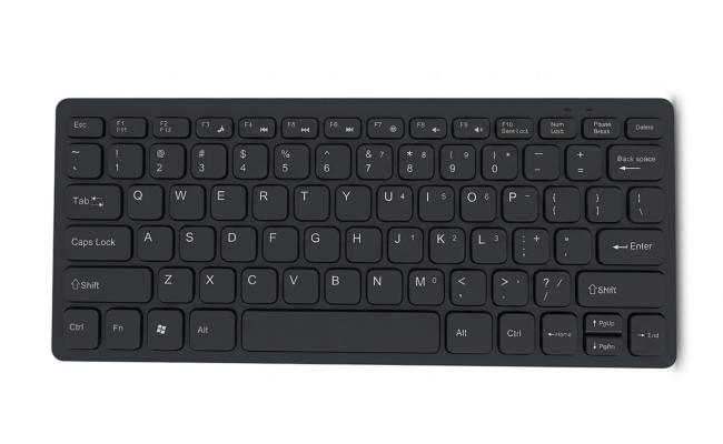K-1000 Mini Thin USB Wired Chocolate Keyboard -Black
