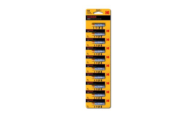 Kodak Max Super Alkaline AAA Batteries (Pack Of 10)
