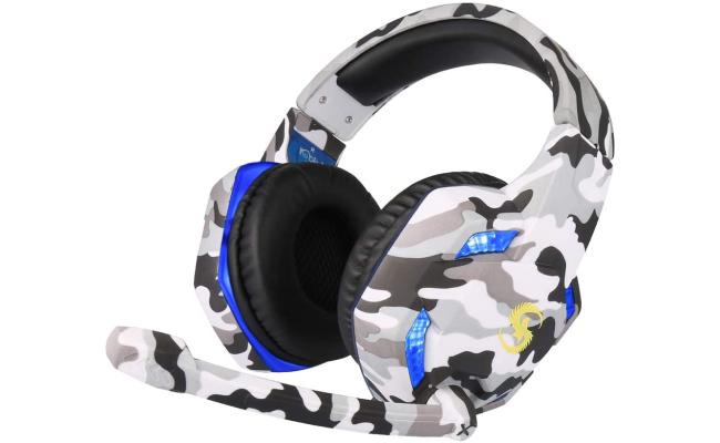 KUBITE T-176 3.5mm Over-ear Wired Gaming Headphones Music Headset Noise Cancellation Earphones