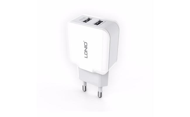 LDNIO 2202 Fast Charging Wall Charger 2.4A Dual USB for iPhone 7/6 iPad Samsung