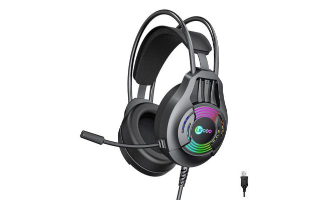 Lecoo HT406 Wired Gaming Headset USB -Black