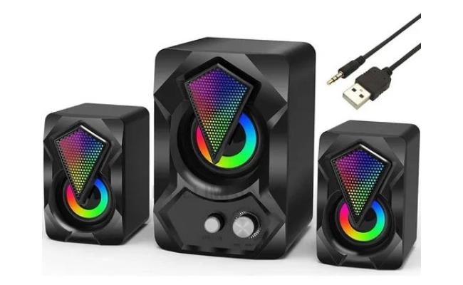 Leerfei E-1307 Bluetooth USB Speaker With RGB LED Light