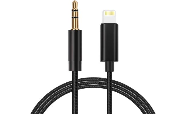 Lightning to 3.5 AUX Braided Audio Adapter Cable