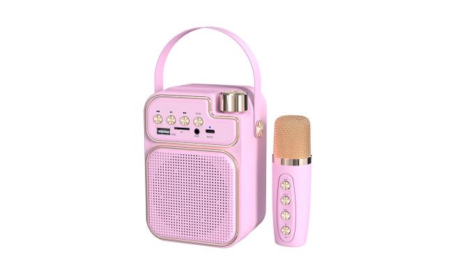 M-4050 Portable Small Mini USB/TF/Audio Karaoke Singing Bluetooth Speaker with Mic for Kids
