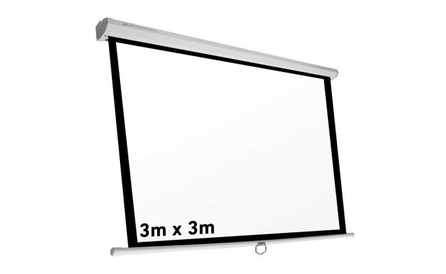 Manual Projector Screen Wall Mount (3mx3m)
