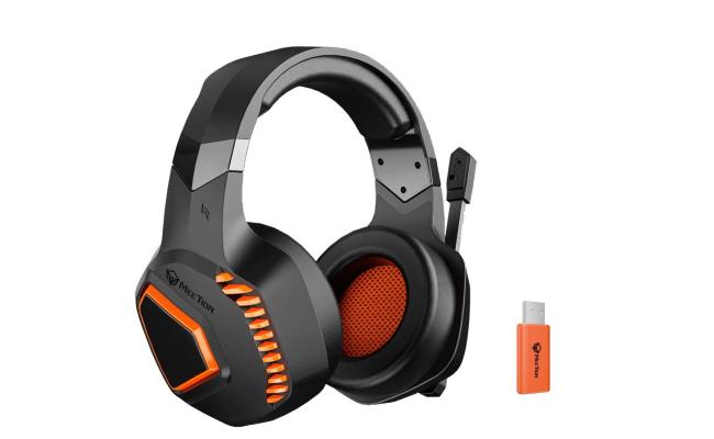 Meetion BTH014 2.4G Wireless Bluetooth & Wired Gaming Headset -Black