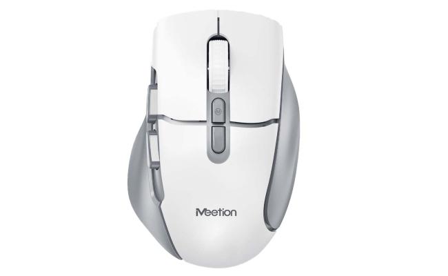 Meetion BTM001 2.4G Wireless & Bluetooth Dual-Mode Ergonomic Mouse -White