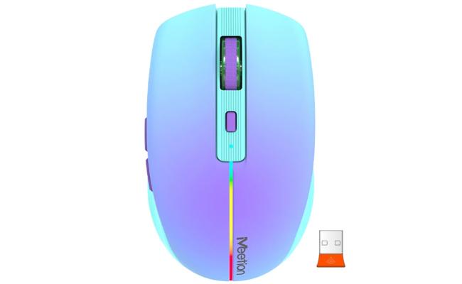 Meetion BTM002 2.4G Wireless & Bluetooth Dual Mode Mouse -Blue