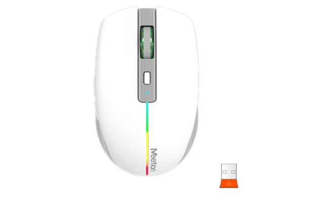 Meetion BTM002 2.4G Wireless & Bluetooth Dual Mode Mouse -White