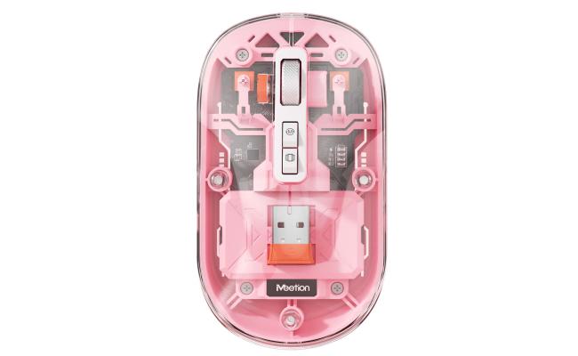 Meetion BTM005 Dual Mode 2.4G Bluetooth & Wireless Mouse -Pink