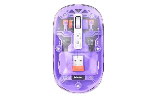 Meetion BTM005 Dual Mode 2.4G Bluetooth & Wireless Mouse -Purple