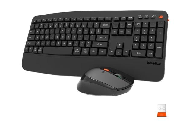 Meetion DirectorA 2.4Ghz & Bluetooth Dual Ergonomic Keyboard & Mouse Combo