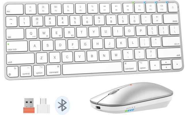 Meetion ikey C210 Wireless Ultra-thin Keyboard and Mouse Combo -White