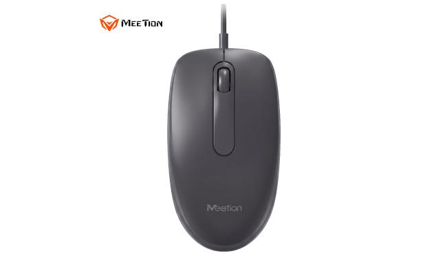 Meetion M100 Wired Silent Mouse -Black