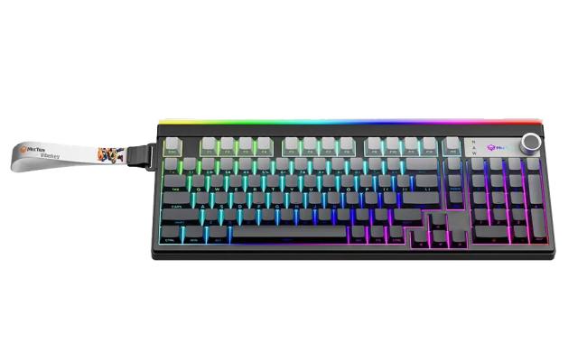 Meetion VibeKey B98 98% Tri-Mode Wireless Bluetooth Wired Membrane Gaming Keyboard -Black