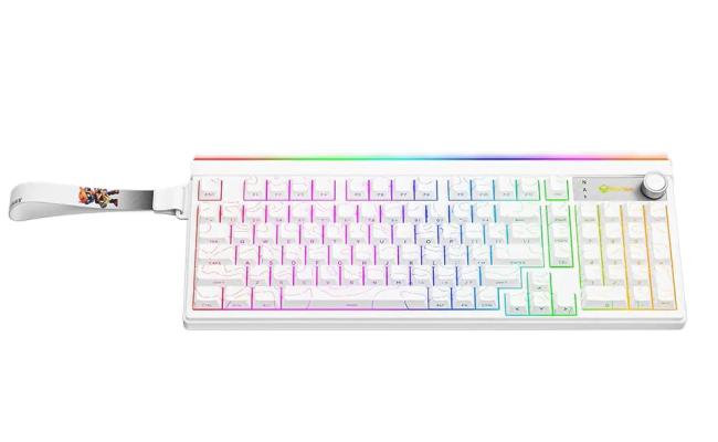 Meetion VibeKey B98 98% Tri-Mode Wireless Bluetooth Wired Membrane Gaming Keyboard -White