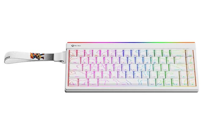 Meetion VibeKeyB68 68% Wireless Membrane RGB Gaming Keyboard -White