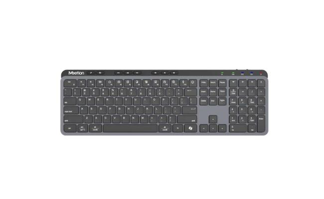 Meetion WK330 Rechargeable 2.4G & Bluetooth Dual Mode Wireless Ultra Thin Full Layout Keyboard