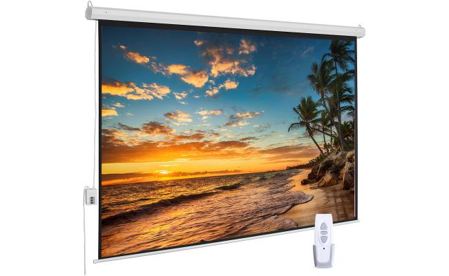 Motorized Projector Screen Wall Mount (240cmx180cm) with Remote