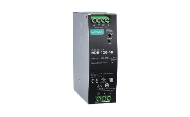 Moxa NDR-120-48 120W DIN-rail Power Supply 48V 2.5A VDC